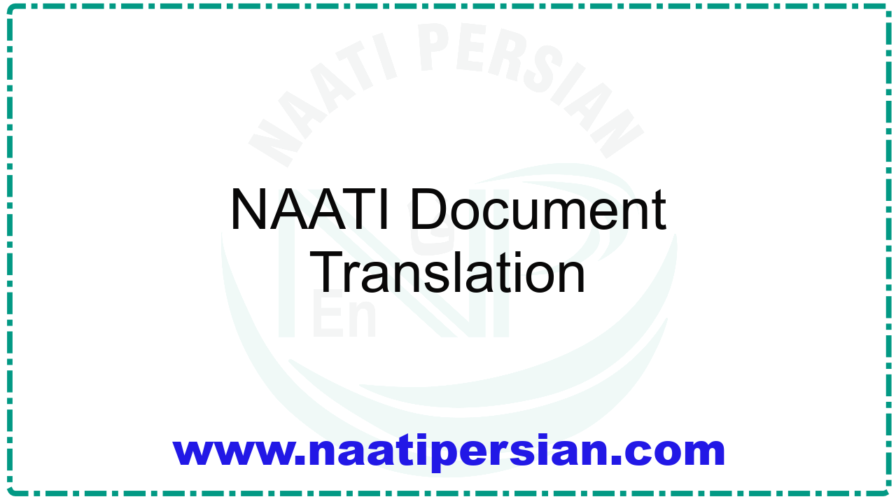 NAATI Document Translation