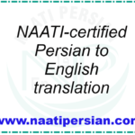 NAATI-certified Persian to English translation